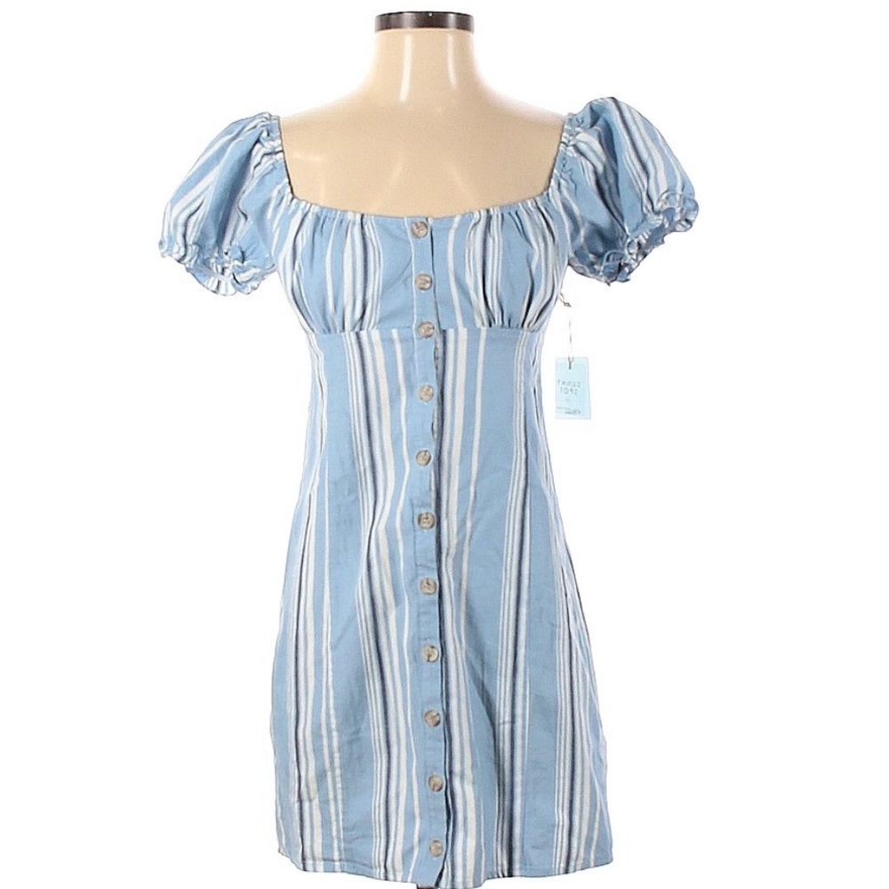 🌸NWT Blue Striped Mini Dress